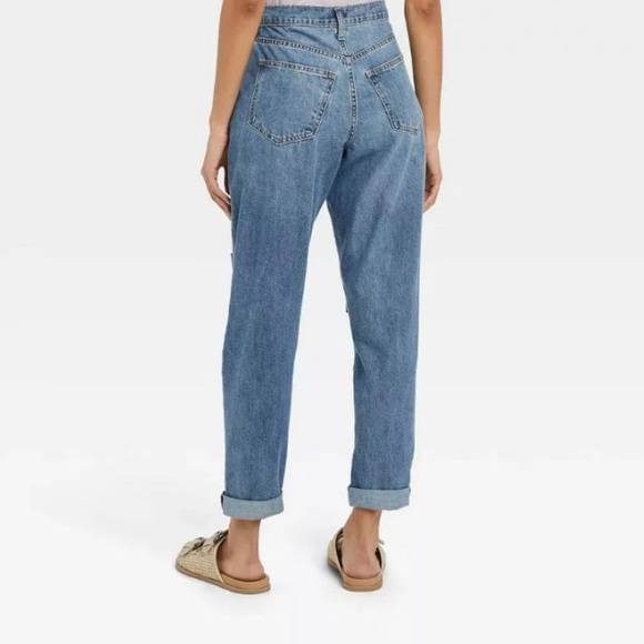 Universal Thread High Rise Boyfriend Jeans Patchwork Size 10 NWOT - Picture 2 of 6